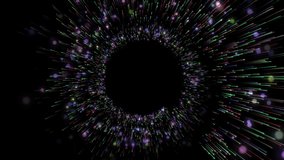 Technicolor helix background. Magical particles ring. Abstract background. Light streak, dot wave. Helix spiral with tunnel effect. Futuristic concept.  - Powered by Shutterstock - Get 15% off with code: PIKWIZARD15