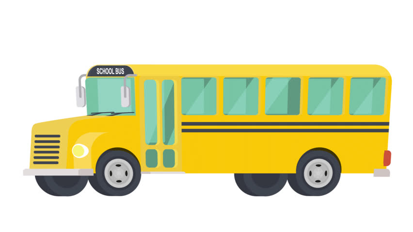 School bus. Vehicle animation, alpha channel enabled. Cartoon | Shutterstock HD Video #1098987171
