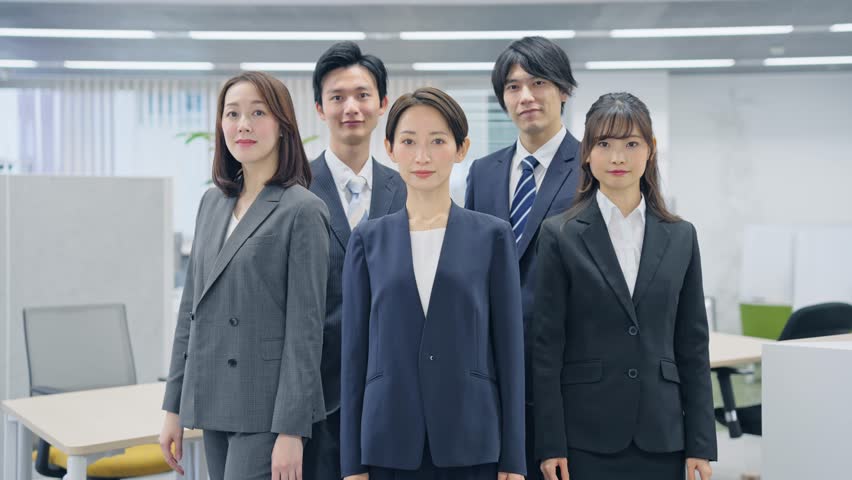 Group of cheerful Asian businessman in office. Royalty-Free Stock Footage #1098989065