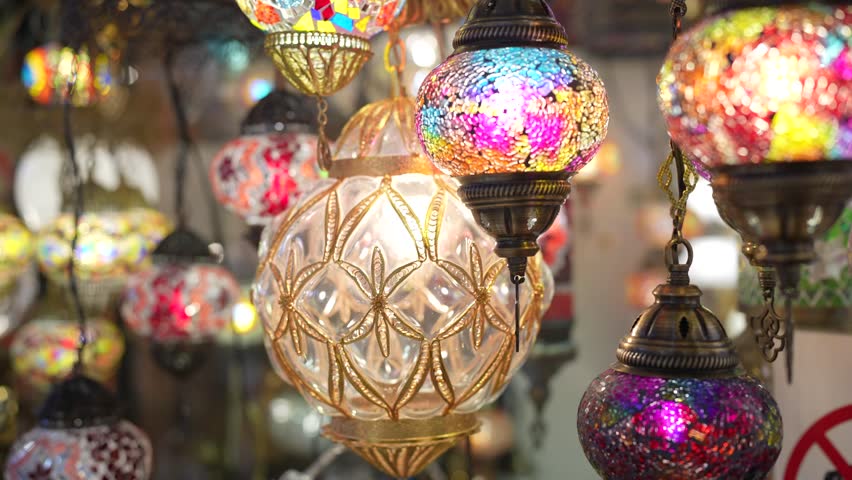 Turkish Mosaic Lamps Video, Grand Bazaar (Kapalicarsi) Fatih, Istanbul Turkey | Shutterstock HD Video #1098993781