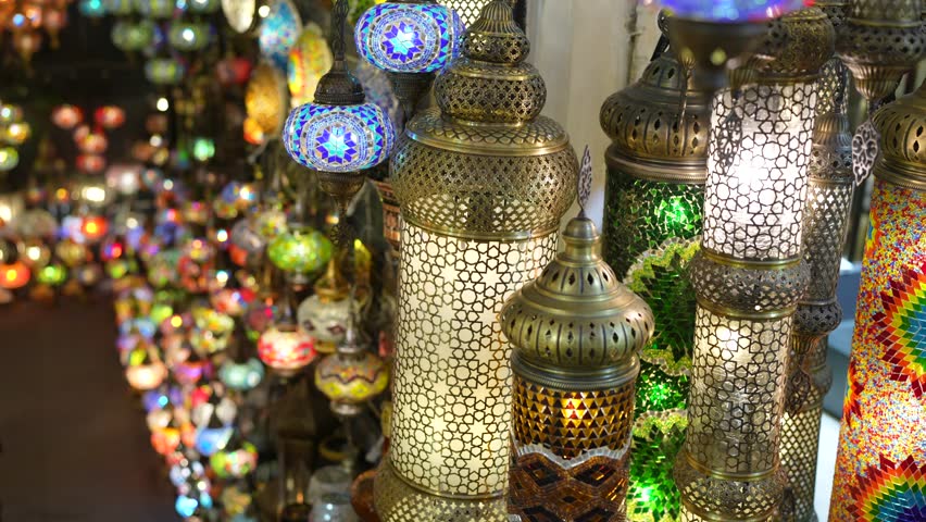 Turkish Mosaic Lamps Video, Grand Bazaar (Kapalicarsi) Fatih, Istanbul Turkey | Shutterstock HD Video #1098993783