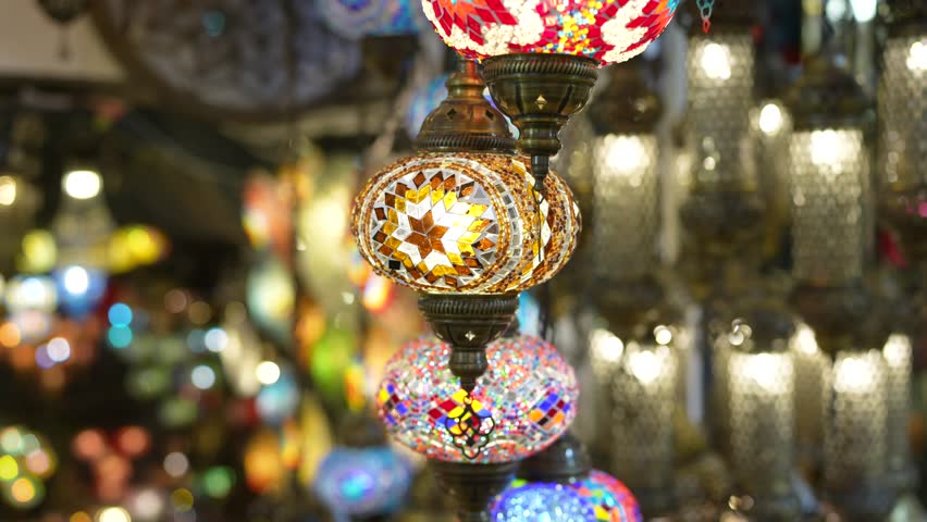 Turkish Mosaic Lamps Video, Grand Bazaar (Kapalicarsi) Fatih, Istanbul Turkey | Shutterstock HD Video #1098993785
