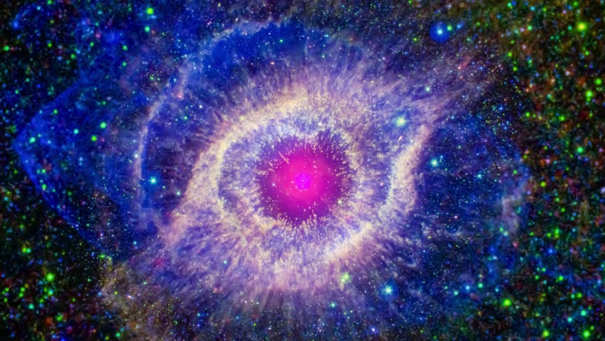 Helix nebula seen from space. Beautiful space background video. Elements of this video furnished by NASA. | Shutterstock HD Video #1098994931