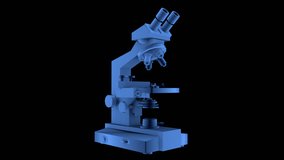Microscope Transparent Alpha Video 3D Animation