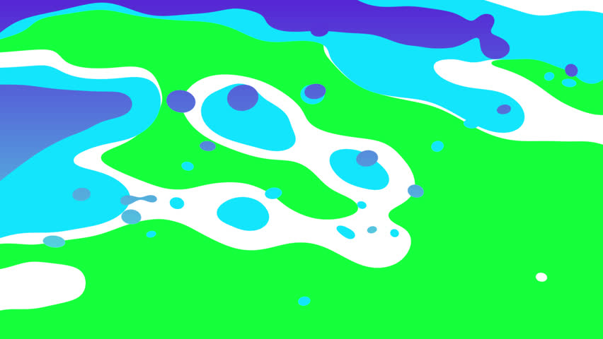 Cartoon blue wave transition on a green screen. Cartoon shape transition with key colors. Chroma key | Shutterstock HD Video #1098997121