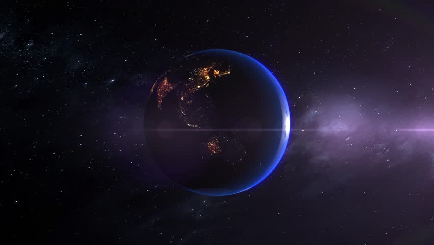 Earth from Space Night Realistic Blue Shining Country Mexico Royalty-Free Stock Footage #1098998211