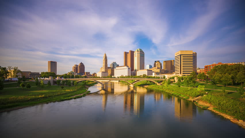 Columbus, Ohio, USA skyline on the Scioto River.
