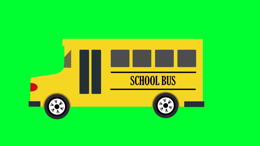 School Bus pick up students from school on Green Screen. Cartoon Bus travelling goes to school. kids School Bus Back to Schools on Green screen. cute bus car on the road safe schools excursion. | Shutterstock HD Video #1099006735
