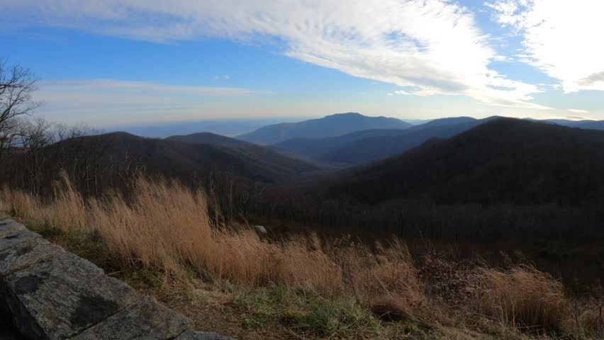 Shenandoah National Park at sun down in Virginia
