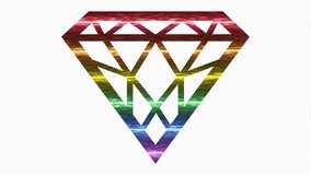 LGBT jewel icon rainbow abstract lesbian, gay, bisexual, and transgender flag - Powered by Shutterstock - Get 15% off with code: PIKWIZARD15