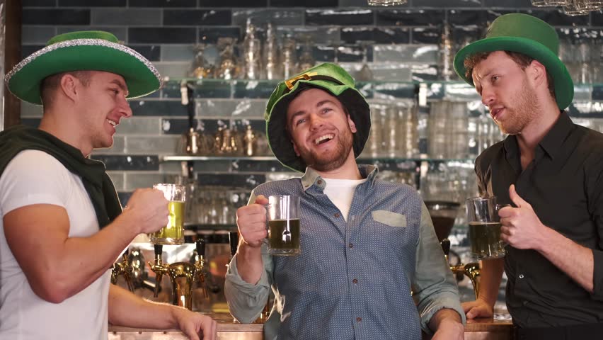 Friends celebrating Saint Patrick