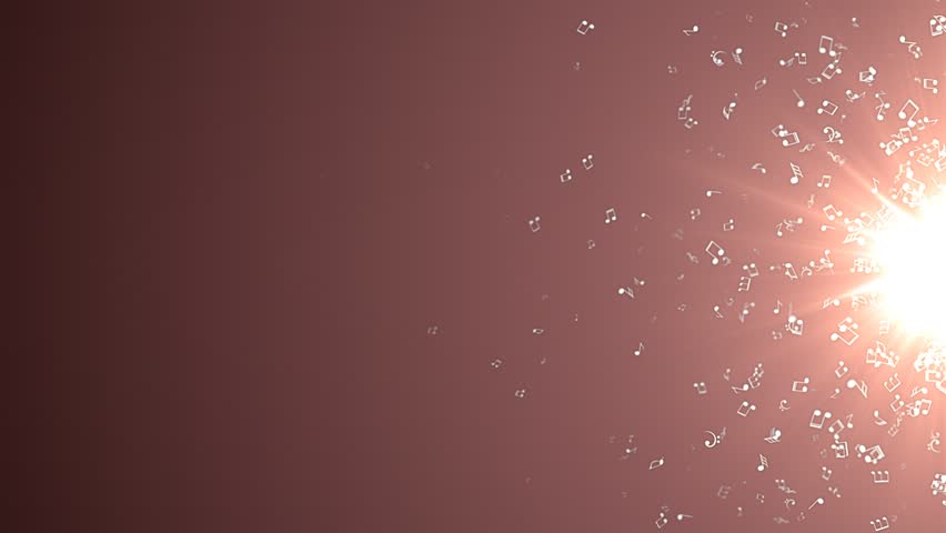 Flying Musical Notes Animation, Rendering, Background, Loop
