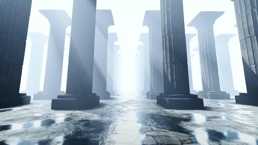 Roman Columns in a 3D animation | Shutterstock HD Video #1099029001