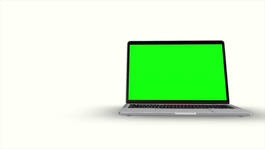 Green screen 3d laptop model animation moving on white background Royalty-Free Stock Footage #1099051259
