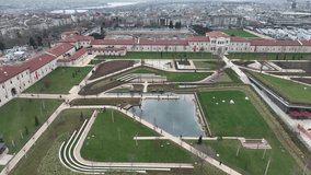 Old Rami Barracks, New Rami Library (Rami Kutuphanesi) Drone Video, Rami Eyup, Istanbul Turkey 