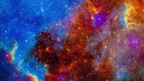 Beautiful stars and nebula in outer space. Elements of this video furnished by NASA.