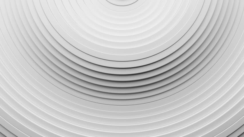Abstract 3d circles white ring pattern animation background with ripple effect. Loop animation. 3D Illustration Royalty-Free Stock Footage #1099077967
