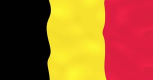 Belgium Flag Waving Video Background
