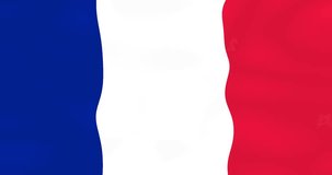 French Flag Waving Video Background