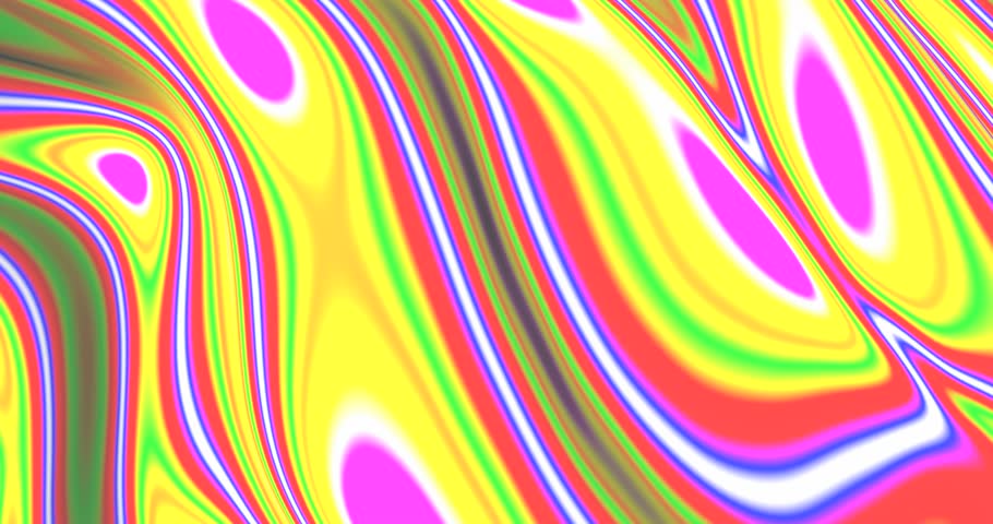 Rainbow lines wriggle. A wall of movement of multicolored figures. Royalty-Free Stock Footage #1099113501