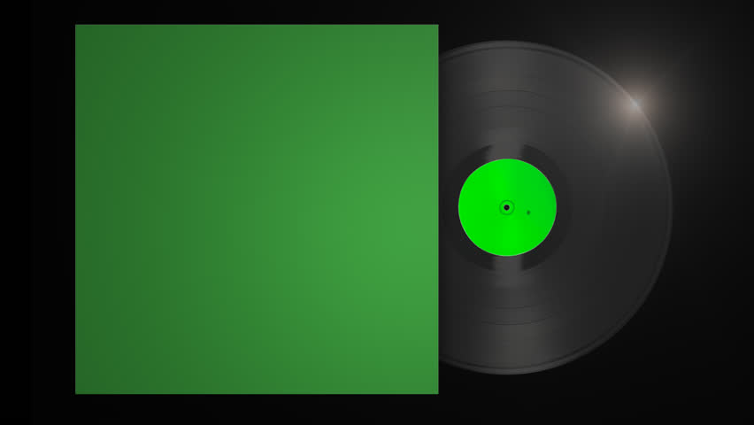 A vinyl record spinning on a seamless loop to add to any length of music. Key out the green colors to add your own artwork. Transparent background Royalty-Free Stock Footage #1099116067