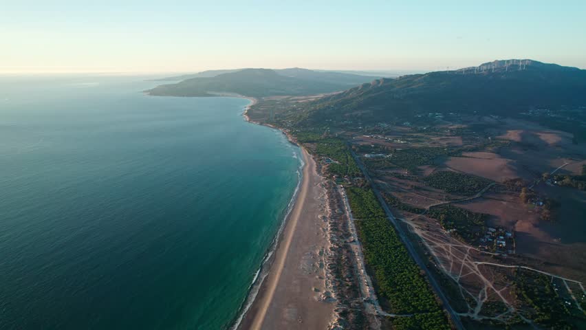 Top view of the ocean in Tarifa | Shutterstock HD Video #1099116579