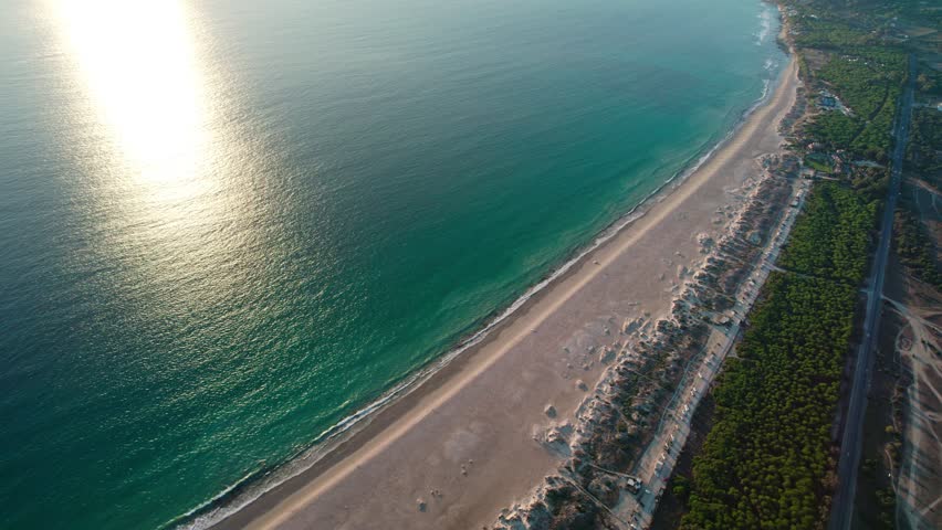 Top view of the beach in Tarifa | Shutterstock HD Video #1099116581