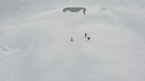 A 4k video of people skiing in Austria