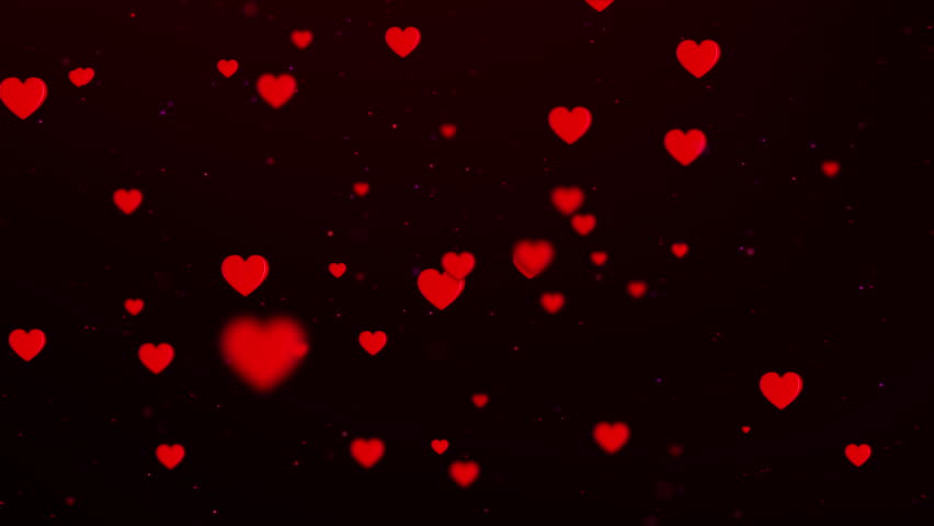 Valentine's day Pink Red Animation Hearts Greeting love hearts. Festive of bokeh, sparkles, hearts for Valentine's day, Valentines day, Wedding anniversary Seamless loop Background heart valentine day Royalty-Free Stock Footage #1099119389