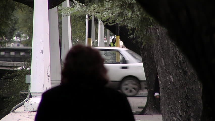 Movement of Cars and People in La Cañada, Symbol of the city of Cordoba, Argentina.