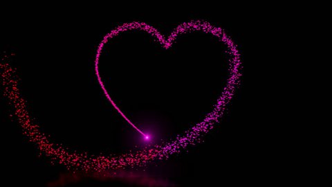 valentines day and love animation, shiny and glitter heart, valentine and marriage concept, dark pink purple gradient background valentine's day, anniversary, mother's day, marriage, invitation e-card 庫存影片