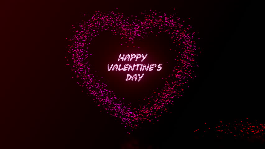 label valentines day and love animation, shiny and glitter heart, valentine and marriage concept, dark pink purple gradient background valentine's day, anniversary, mother's day, marriage, invitation Royalty-Free Stock Footage #1099122721