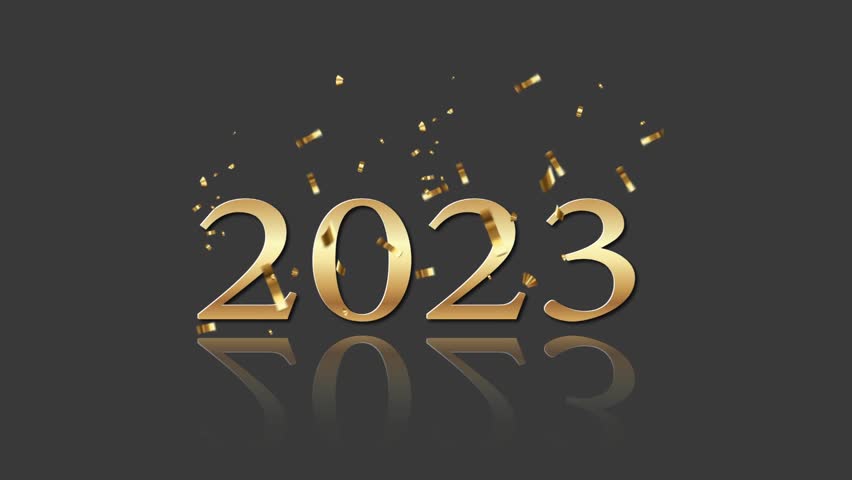 A 2023 Happy New year animation on changing backgrounds | Shutterstock HD Video #1099136277