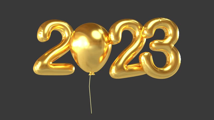 A 2023 Happy New year animation on changing backgrounds | Shutterstock HD Video #1099136283