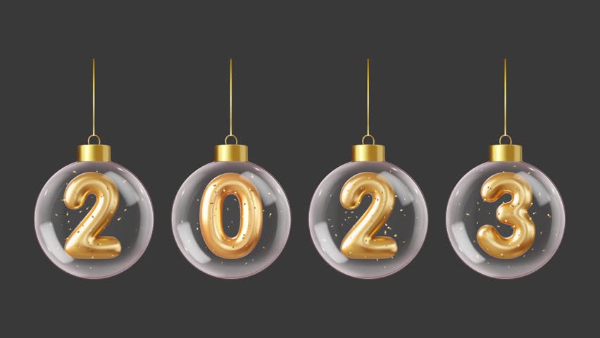 A 2023 Happy New year animation on changing backgrounds | Shutterstock HD Video #1099136289