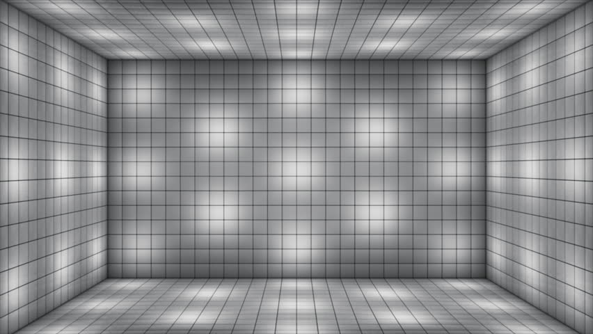 Broadcast Hi-Tech Blinking Illuminated Cubes Room Stage, Grayscale, Events, 3D, Loopable, 4K Royalty-Free Stock Footage #1099140883