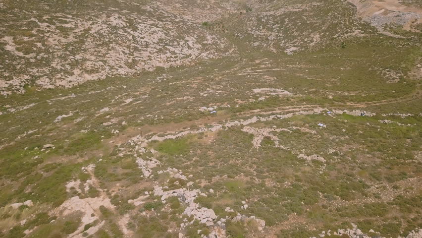 Aerial of Israeli Landscape at West Bank Efrat 