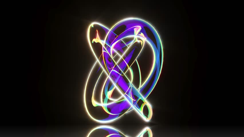 Intro glow knot rotate able to loop seamless 4k