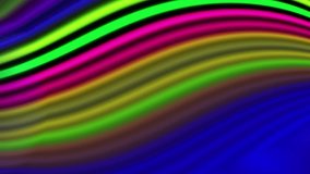 a colourful wavy stripes changing constantly in dark background