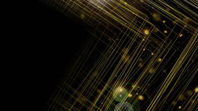 Abstract luxury golden background with linear arrows and bokeh lights. Seamless looping motion design. Video animation Ultra HD 4K 3840x2160