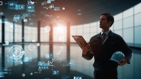 Engineer and communication network concept. Digital transformation. ERP. Enterprise Resources Planning. - Powered by Shutterstock - Get 15% off with code: PIKWIZARD15