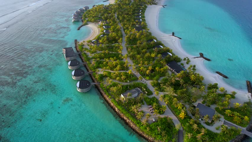 Maldives drone footage 4k clean | Shutterstock HD Video #1099186853