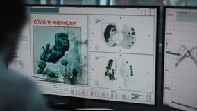 A medical professional is evaluating the level of damage inflicted to the patient’s lungs by the Covid-19 virus. Analyzing the computerized tomography report. Carefully studying the x-ray images. - Powered by Shutterstock - Get 15% off with code: PIKWIZARD15