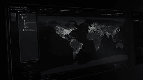 Futuristic Interface Scanning Map Of Digital Continents To Find Secret Information. Futuristic Map Scanning Software Analyzing Intelligence. Futuristic Ui. Scanning Program. Global-Search Map - Powered by Shutterstock - Get 15% off with code: PIKWIZARD15