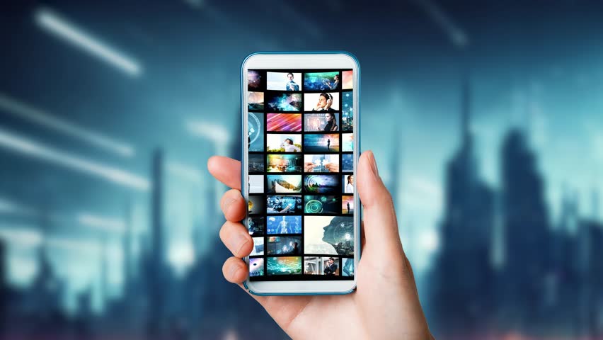 Video distribution service smartphone app. vertical short movies. | Shutterstock HD Video #1099202079