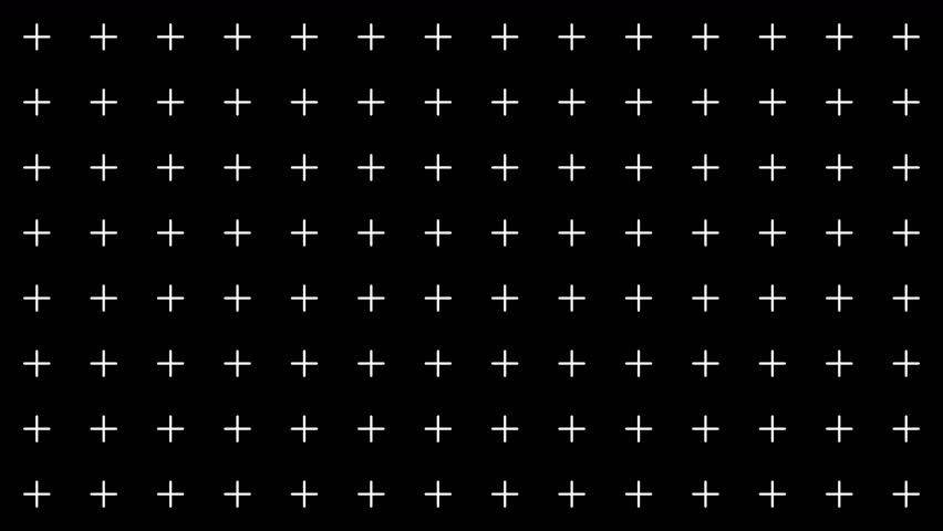 Plus and minus pattern. Alpha channel. Looped animation