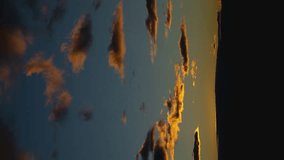 Vertical Video Epic Sunrise Time Lapse in Open Landscape