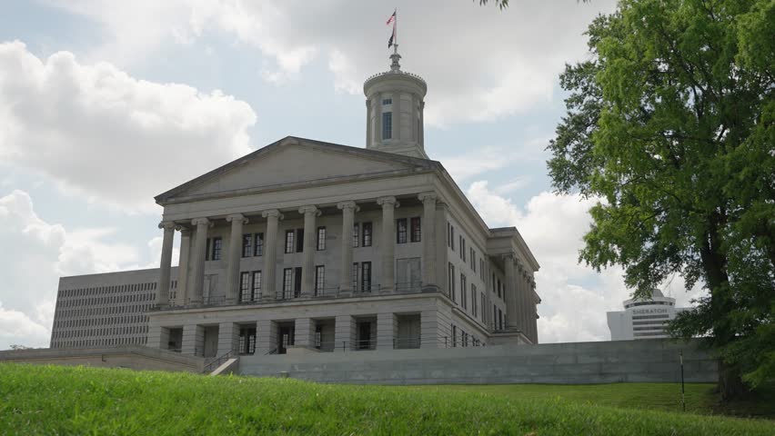 State house building in Nashville Tennessee. Capitol building in Tennessee. Government building in Nashville Tennessee.