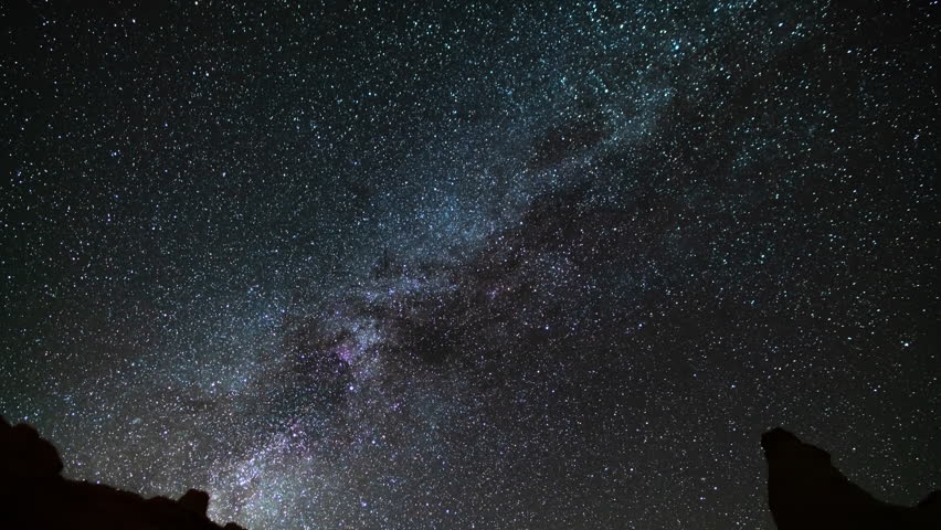 Milky Way Galaxy in Summer West Sky Rock Formation | Shutterstock HD Video #1099234165