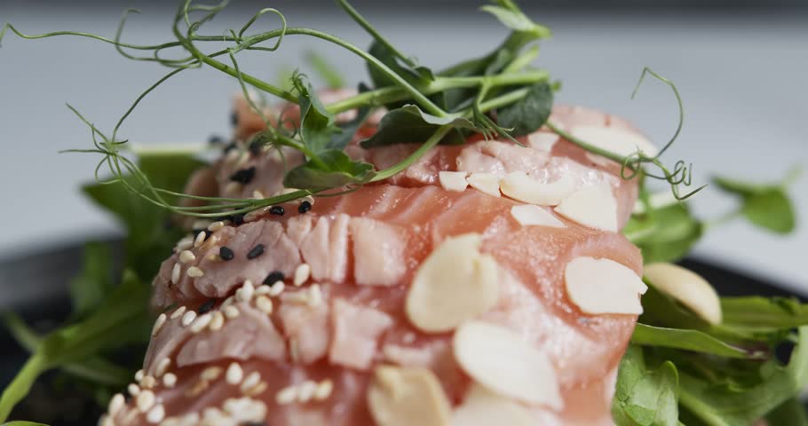 
cooking Japanese fish dish close-up shot | Shutterstock HD Video #1099238415